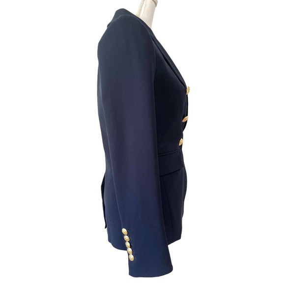 NWT Veronica Beard Miller Dickey Jacket Blazer Navy Blue Gold Buttons Size 2 - Picture 9 of 13